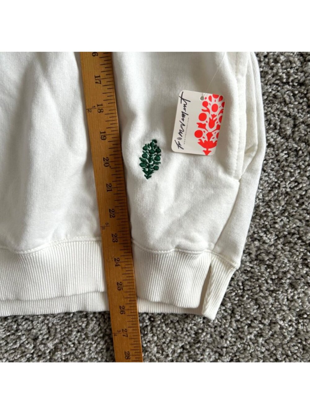 FP Movement Women's Sz Small White Crewneck All Star Embroidered Logo Sweatshirt - Picture 12 of 16